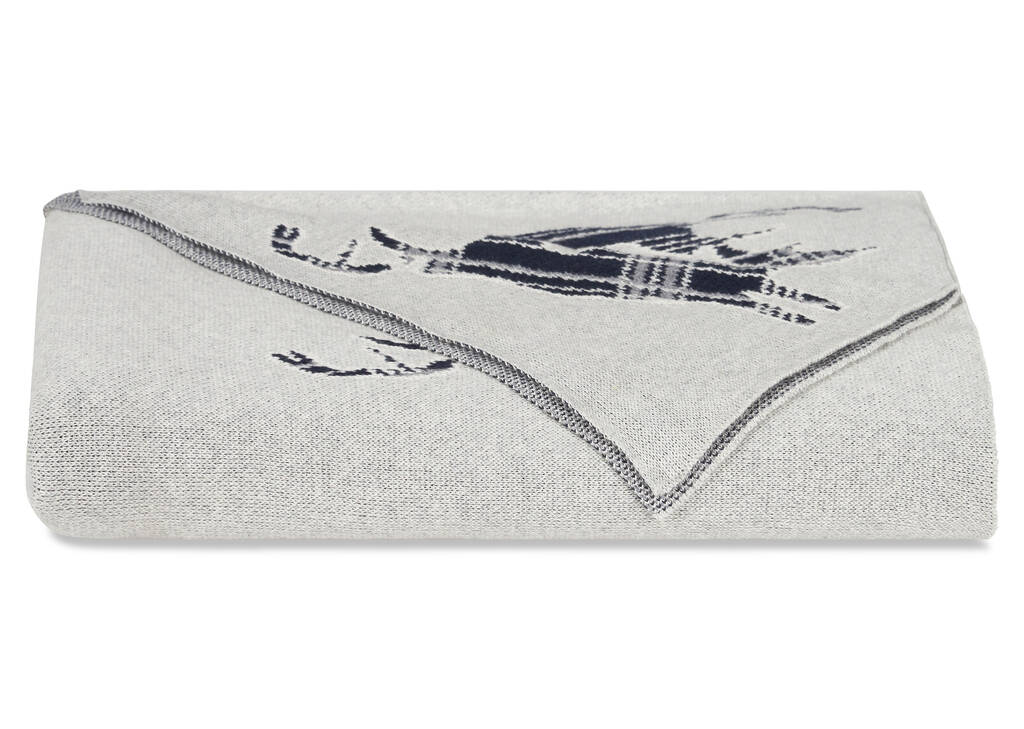 Dasher Reindeer Throw Natural/Grey