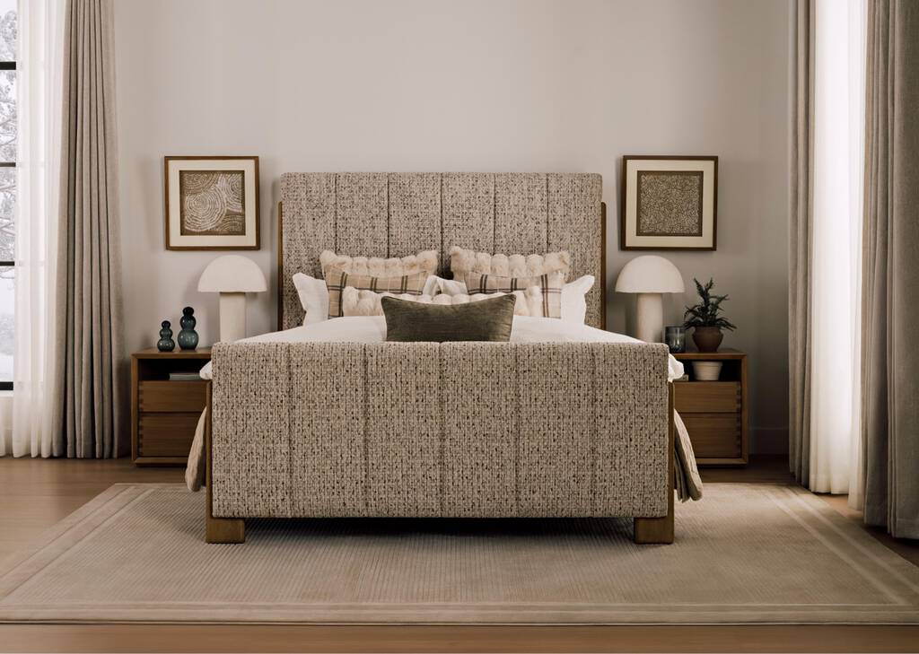 Finnian Bed -Sia Cream, QUEEN