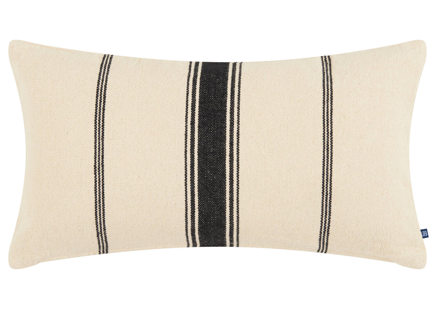 Lowe Striped Pillow 12x22 Ivory/Black