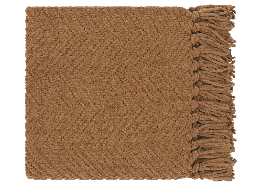 Elan Chenille Throw Caramel