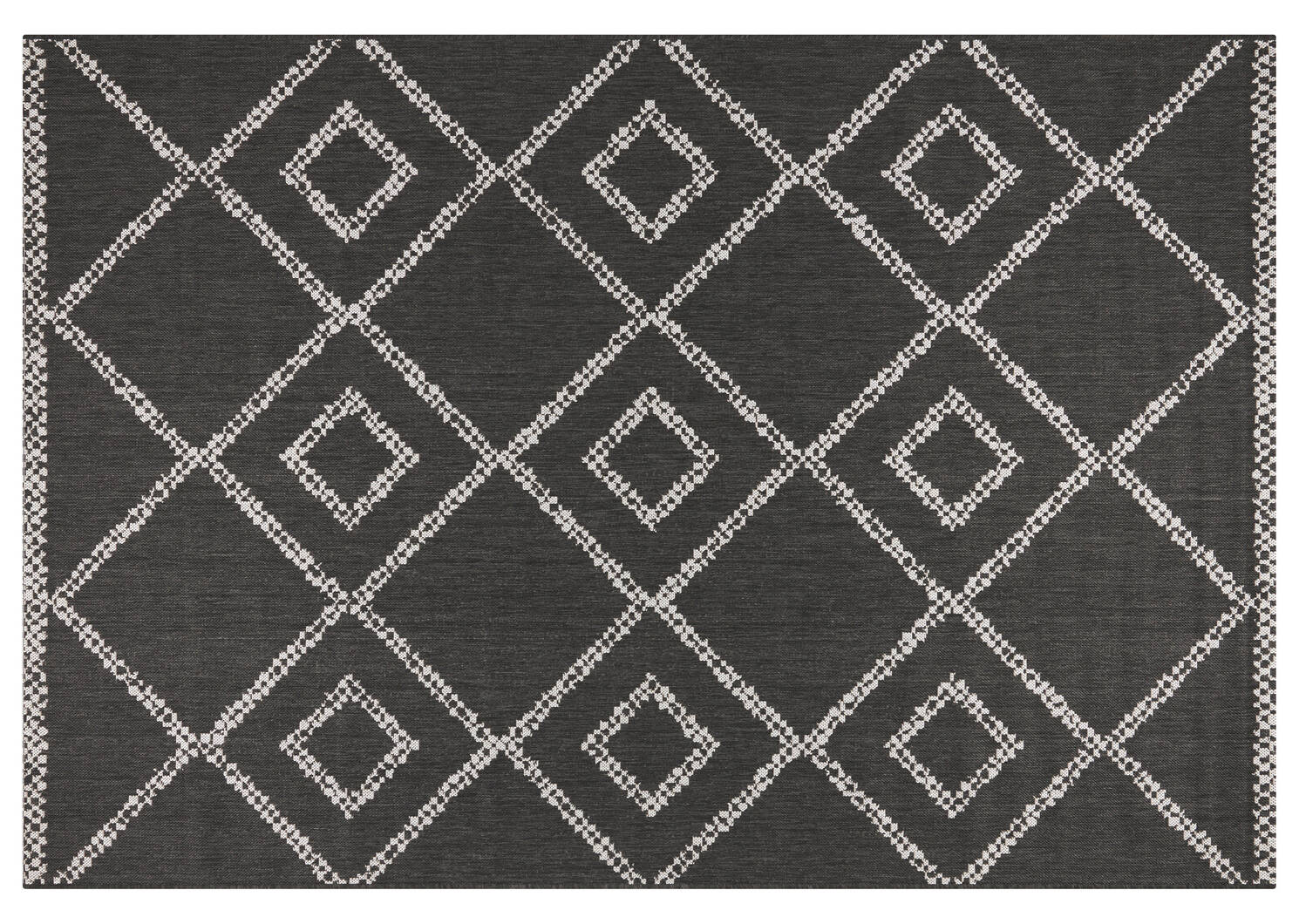 Tapis ext. Loreto 79x115 noir/blanc