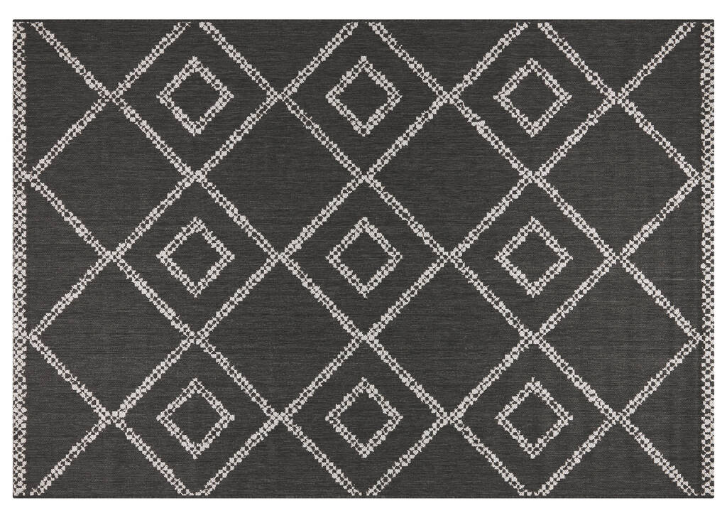 Tapis ext. Loreto 79x115 noir/blanc