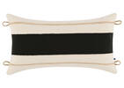 Coussin rayé Ruiz 12x22 naturel/noir