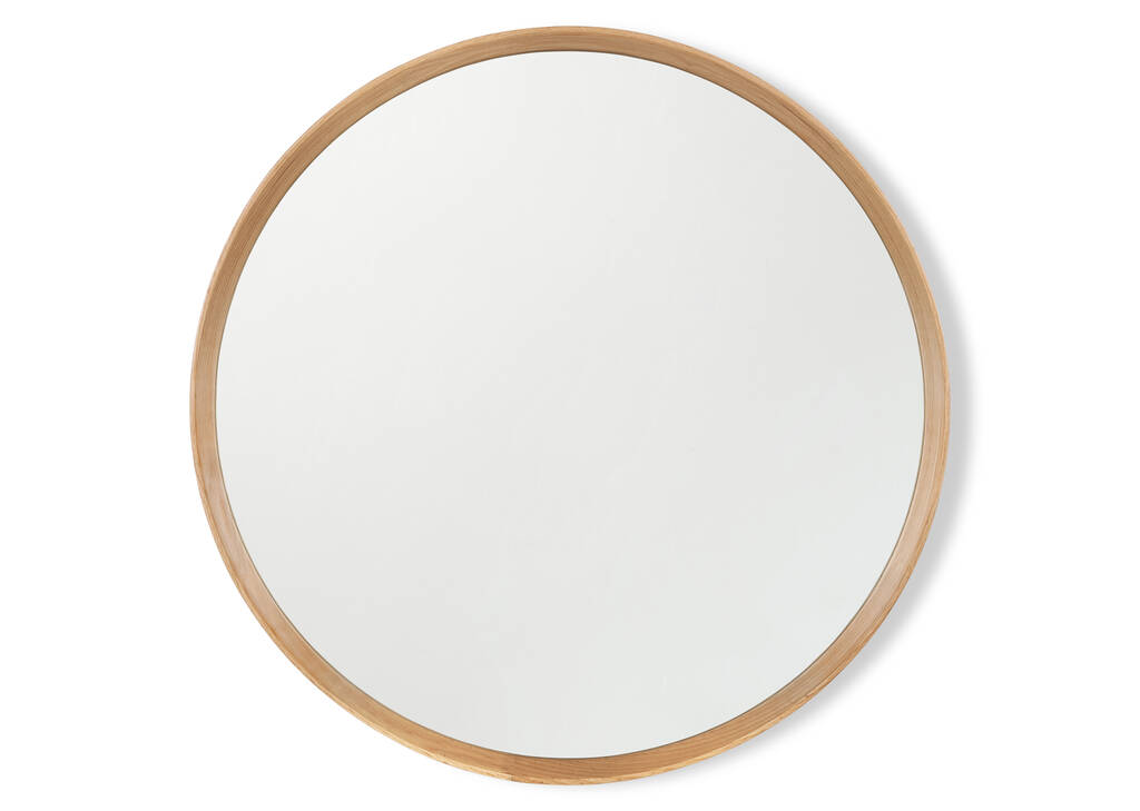 Magda Oak Wall Mirror Round