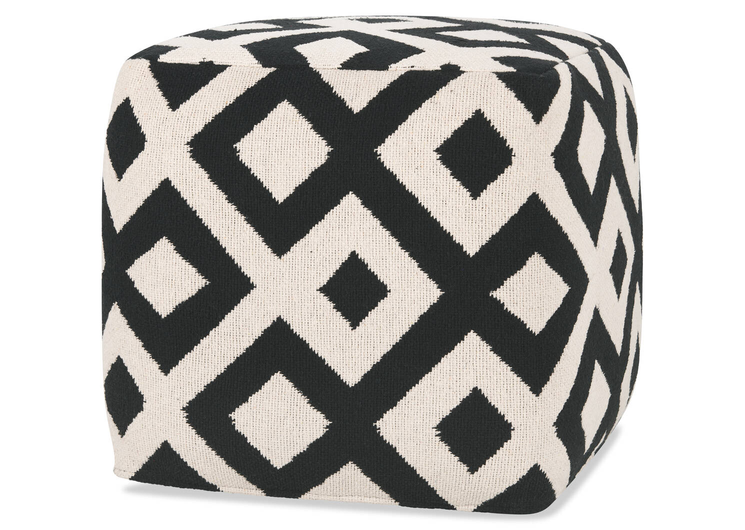 Devyn Pouf Natural/Black