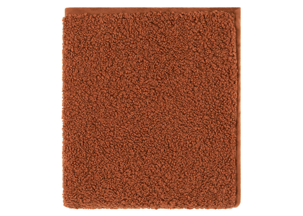 Jeté ours en peluche Taylor 60x70 cognac