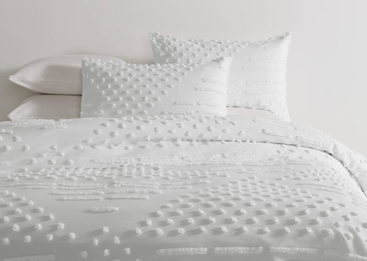 Ensembles de housse de couette Saunders -blancs
