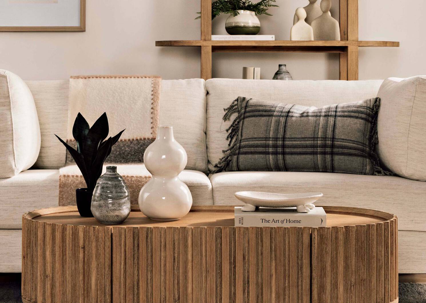 Assiette d&eacute;corative Keala ivoire