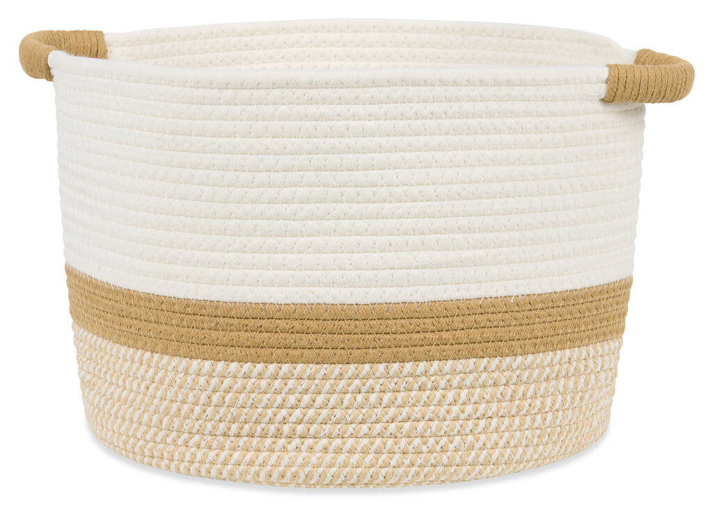 Rosio Basket Medium Ivory/Tan