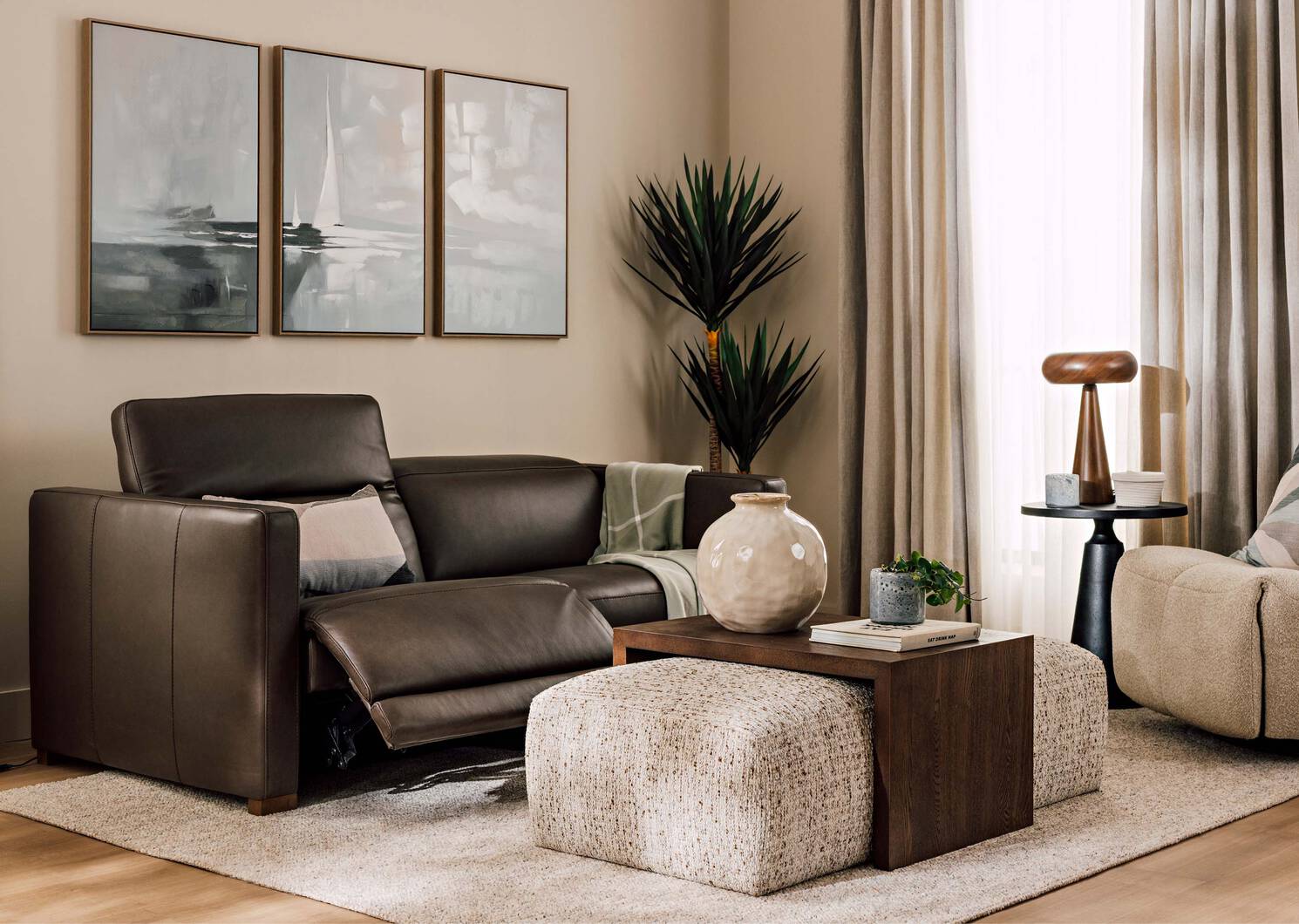 Canap&eacute; inc. Jaxon -Zen bi&egrave;re noire