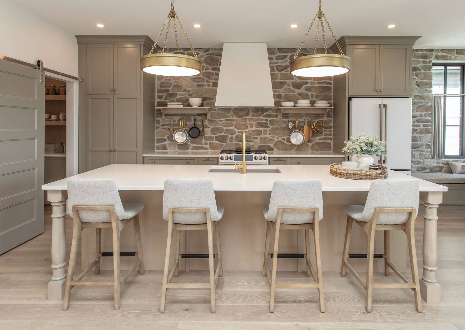 Ortega Counter Stool -Warner Pebble
