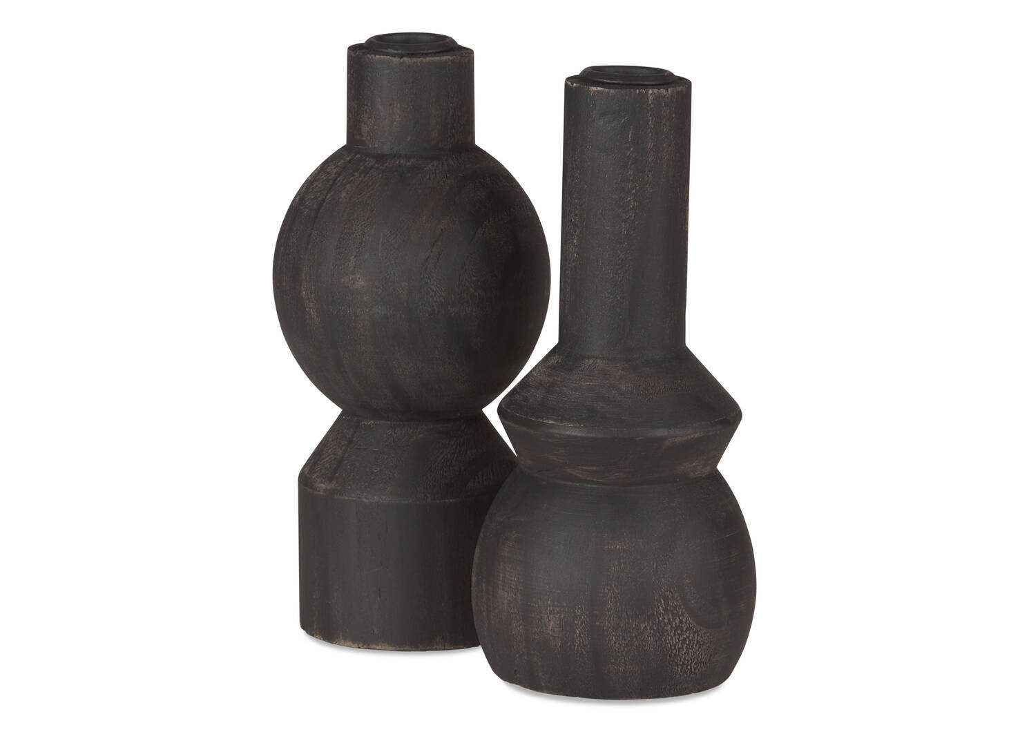 Ezio Candle Holder Narrow Black