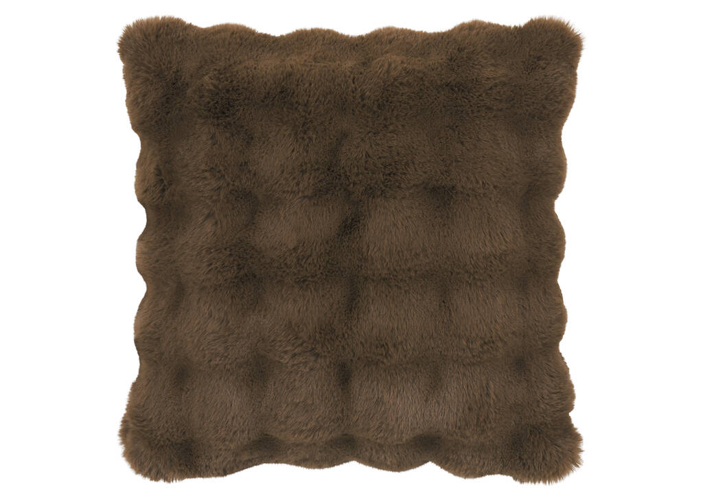 Zoey Faux Fur Pillow 20x20 Brown