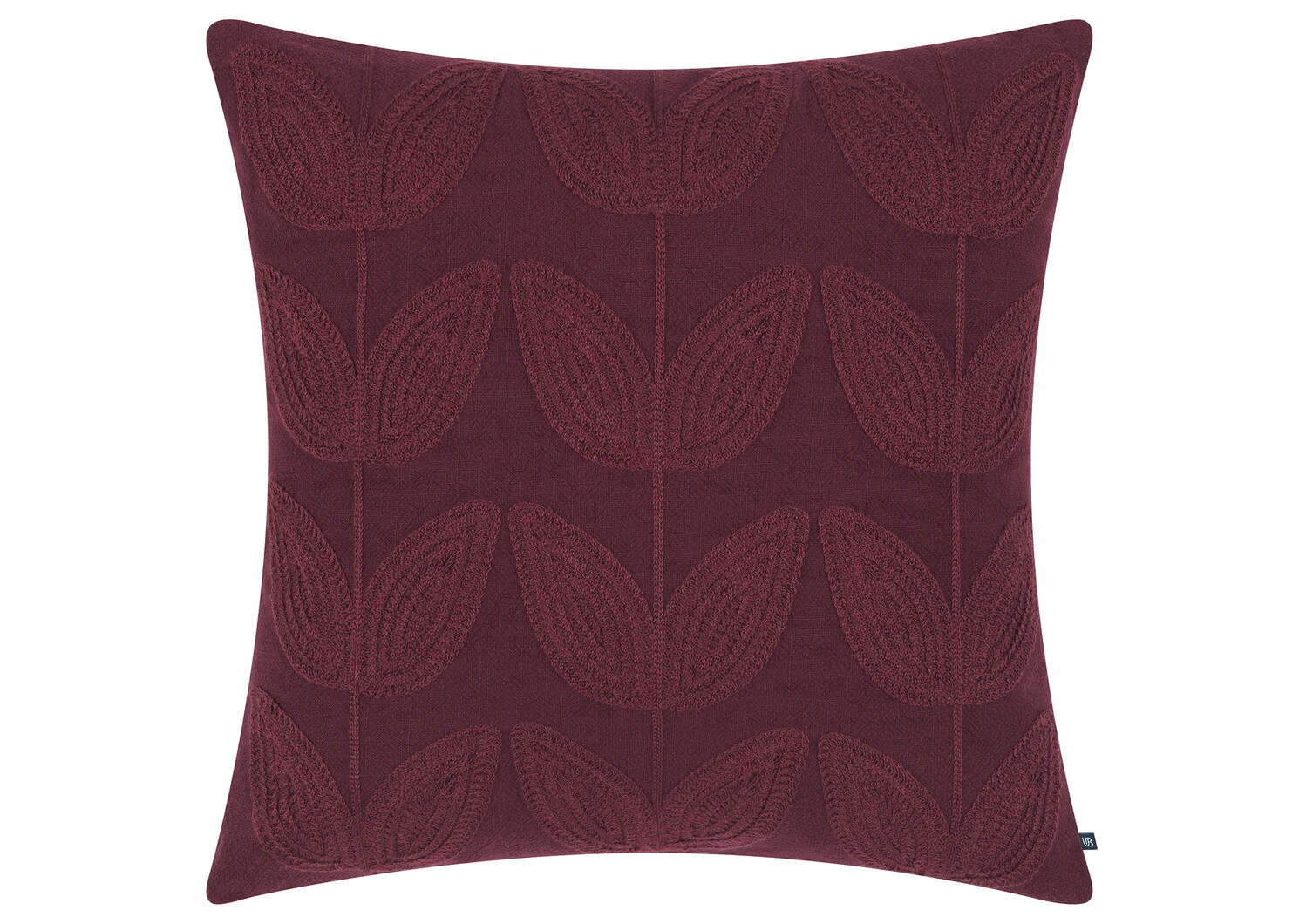 Lita Leaf Pillow 20x20 Bordeaux