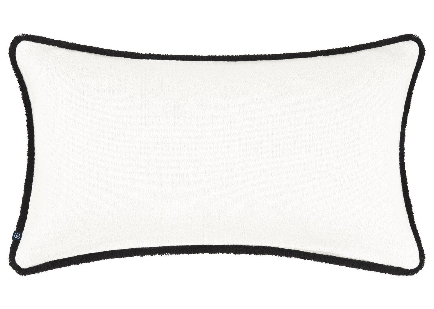 Jolie Cotton Pillow 12x22 Ivory/Black