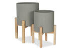 Cache-pots sur pieds Adah -gris