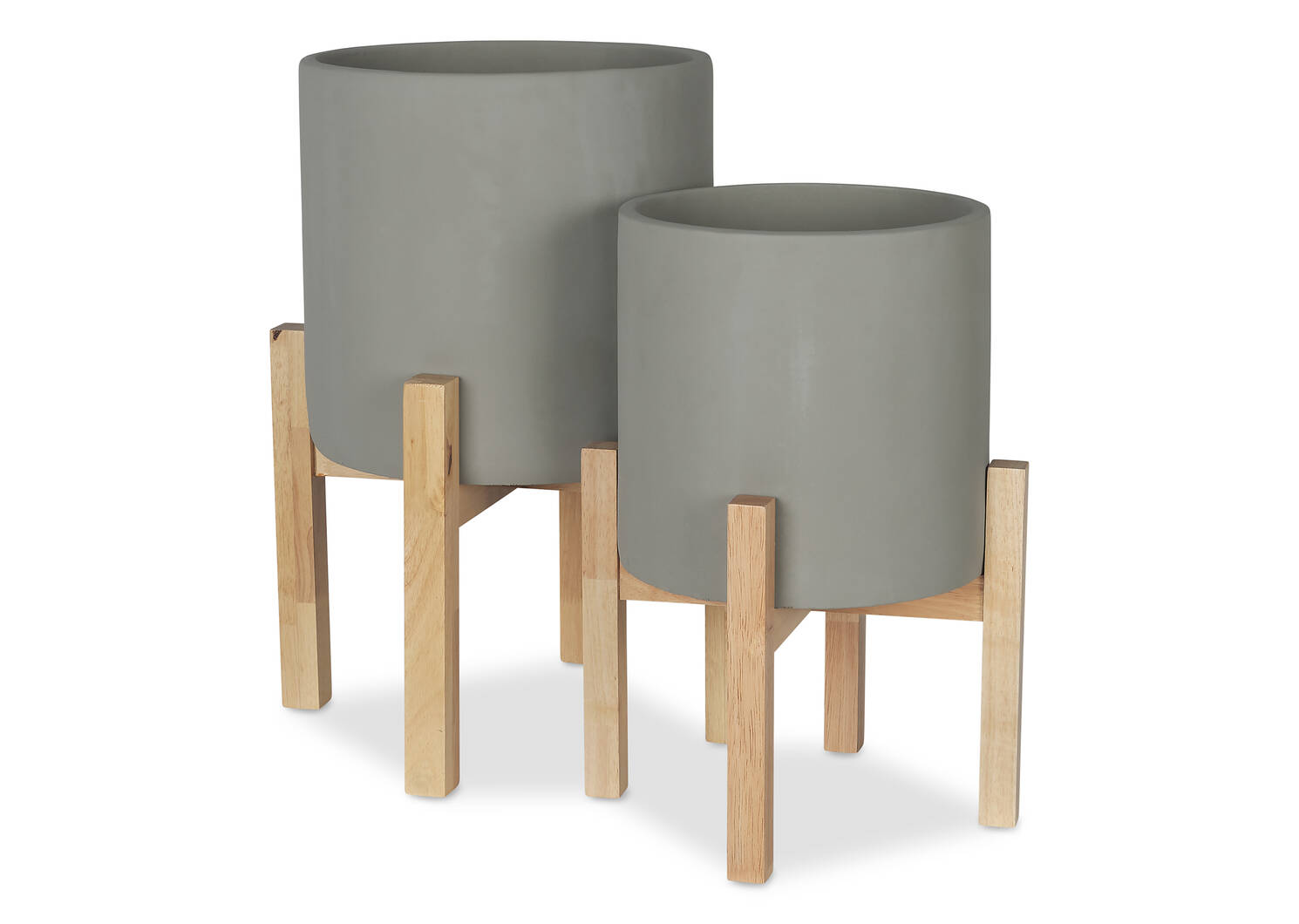 Cache-pots sur pieds Adah -gris