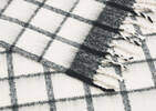 Remi Windowpane Plaid Throw Ivory/Bla