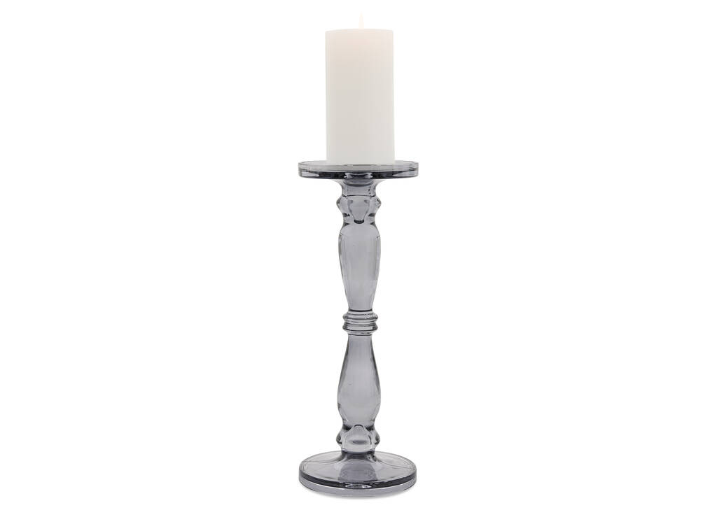 Agatha Candle Holder Tall Grey