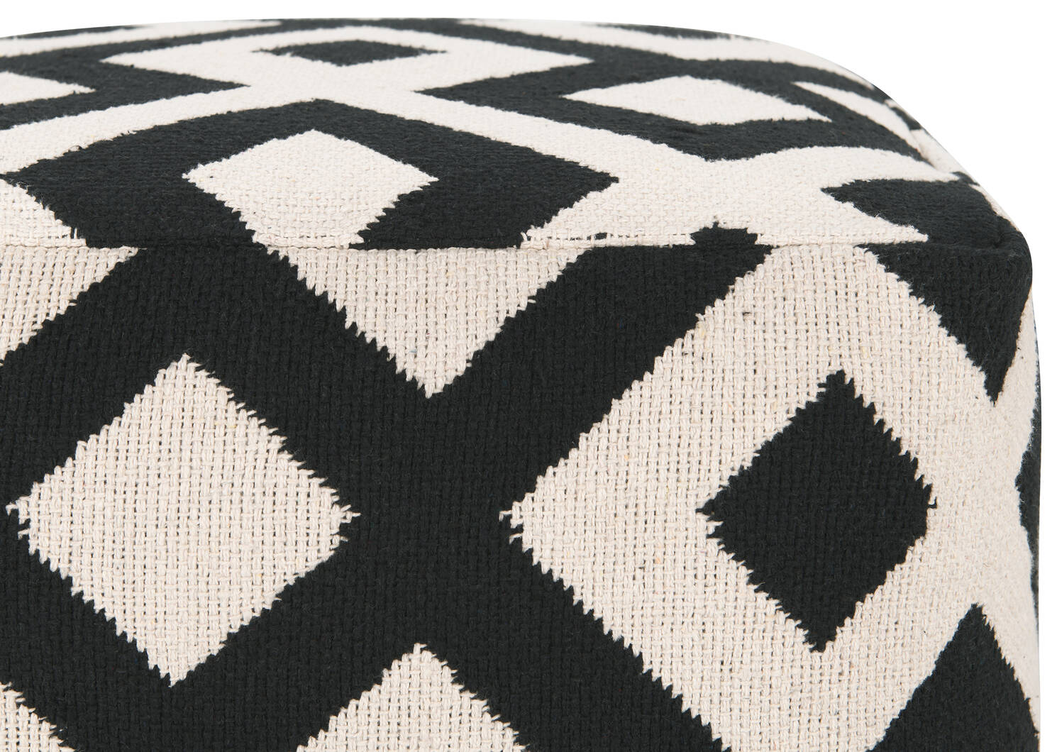 Devyn Pouf Natural/Black