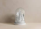 Winter Forest LED Cloche