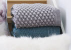 Ellie Cotton Throw Light Grey