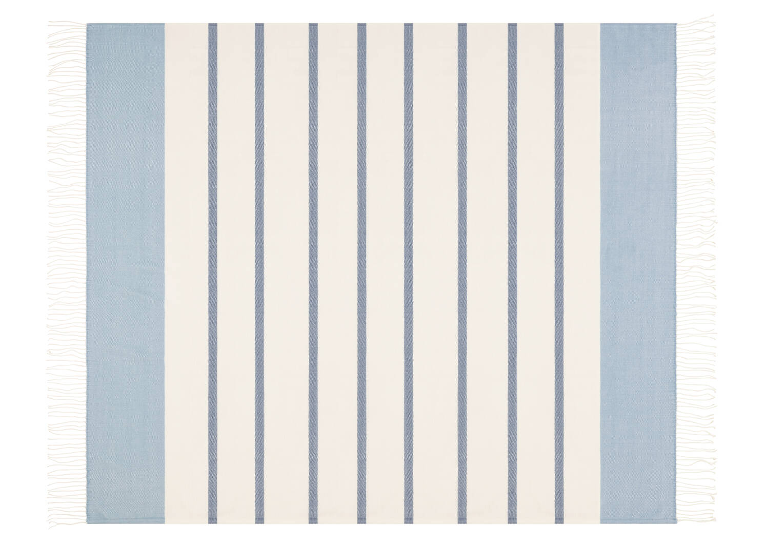 Jeté Watkins ivoire/bleu mer/bleu havre