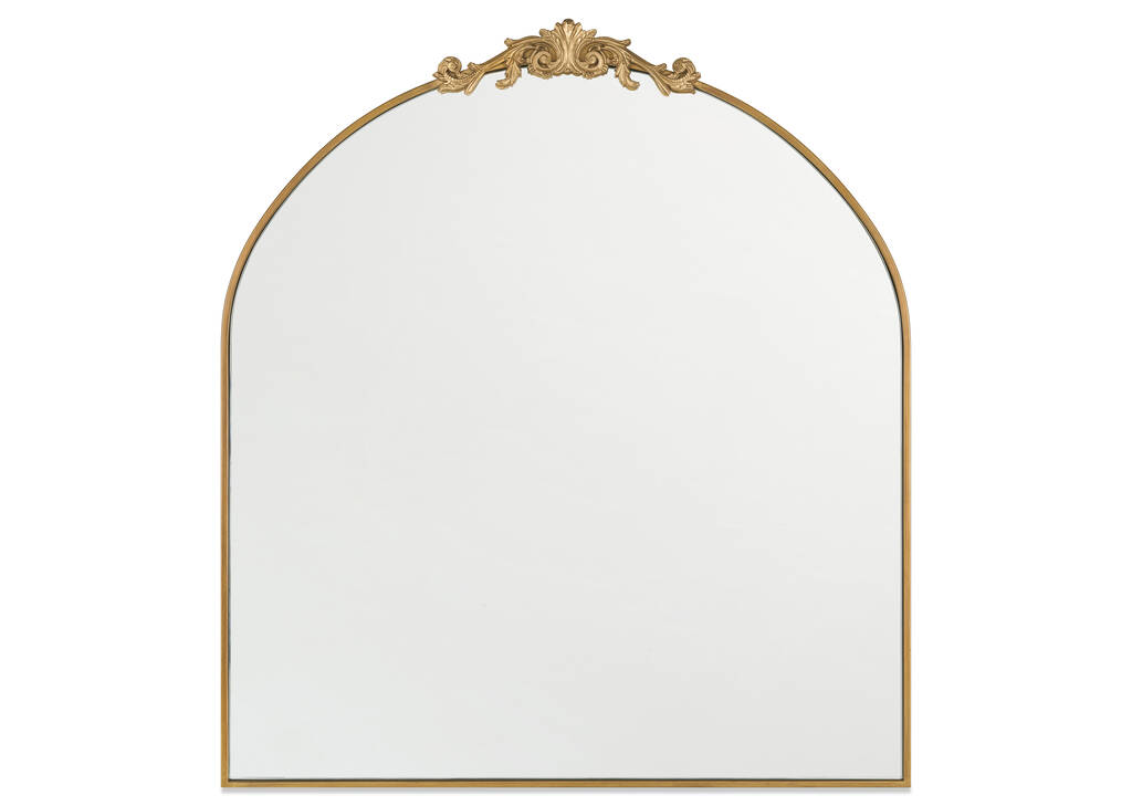 Faye Mantle Mirror Antique Brass