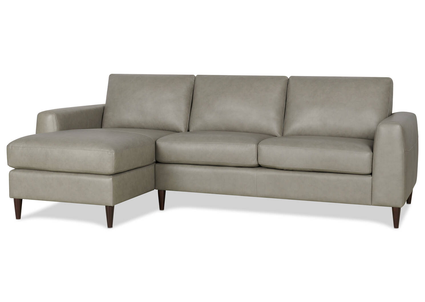 Kaston Custom Leather Sofa Chaise