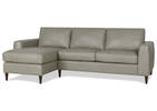 Kaston Custom Leather Sofa Chaise
