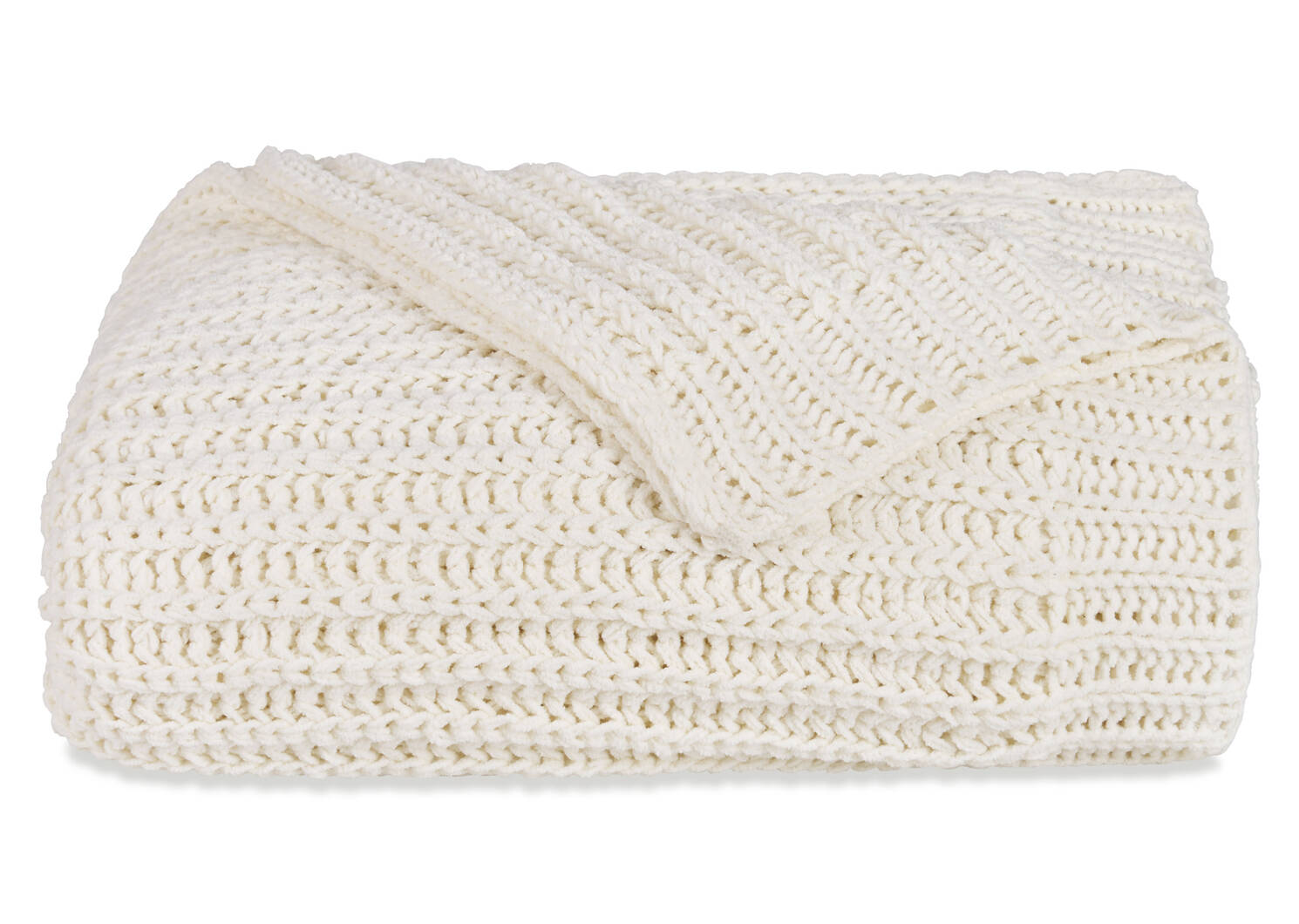 Cavendish Chenille Throw Ivory