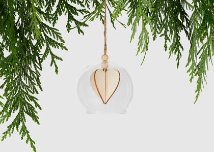 Charish Globe Heart Ornament