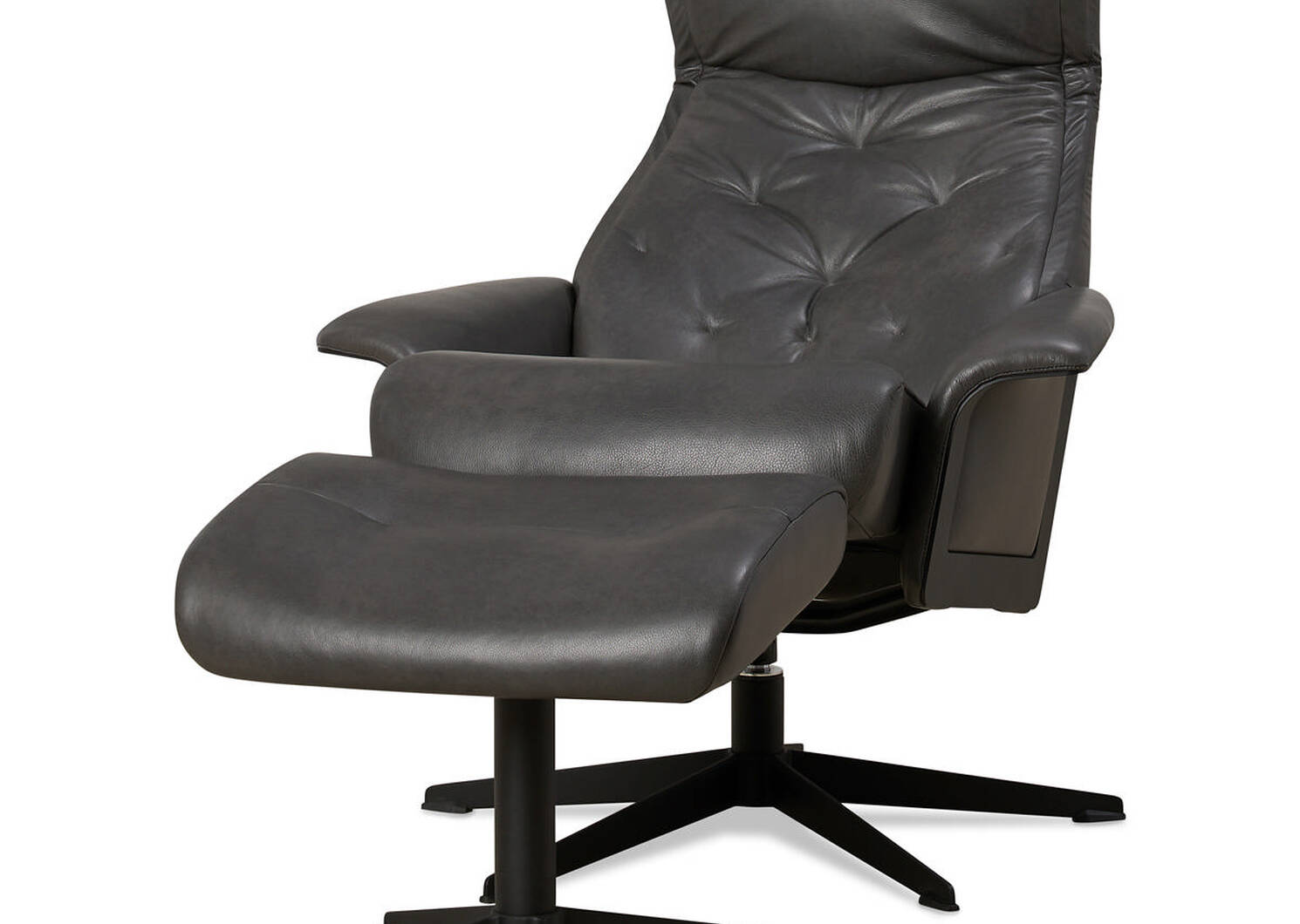 Fauteuil incl. en cuir Zeta -Sol ardoise