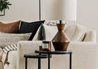 Colmar Faux Leather Pillow 20x20 Brow