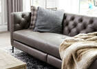 Mckay Leather Relaxer Sofa -Ashby Stone