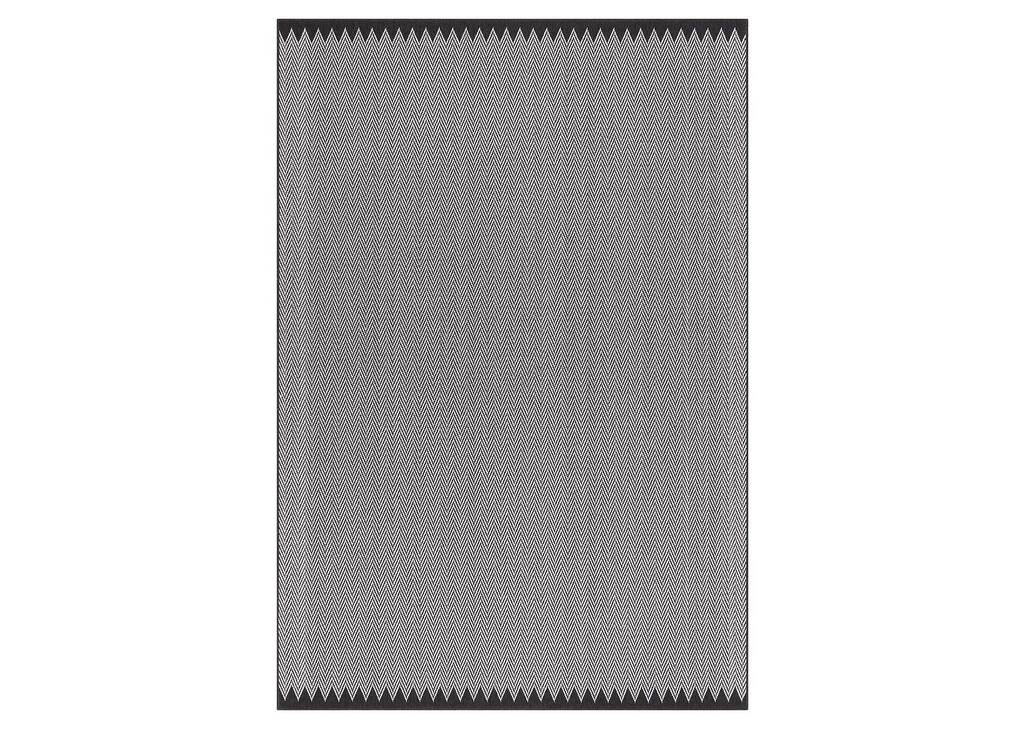 Matira Rug 79x114 Zigzag Black/Ivory