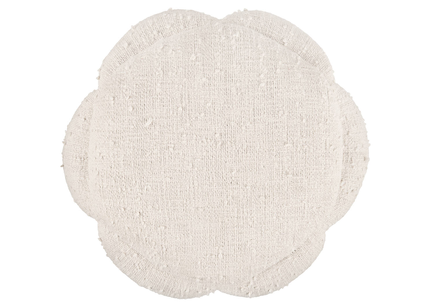 Pouf en coton Mara ivoire