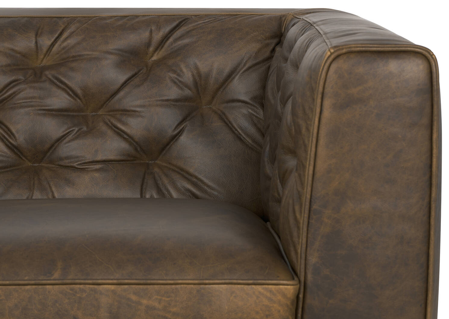 Marcello Leather Sofa -Waco Tobacco