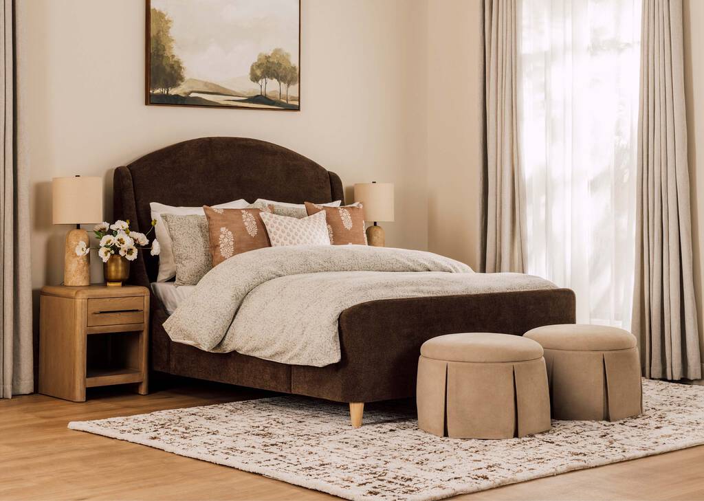 Tapis Hansel 94x133 ivoire/brun