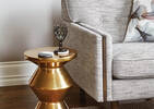 Pike Accent Table- Nico Brass