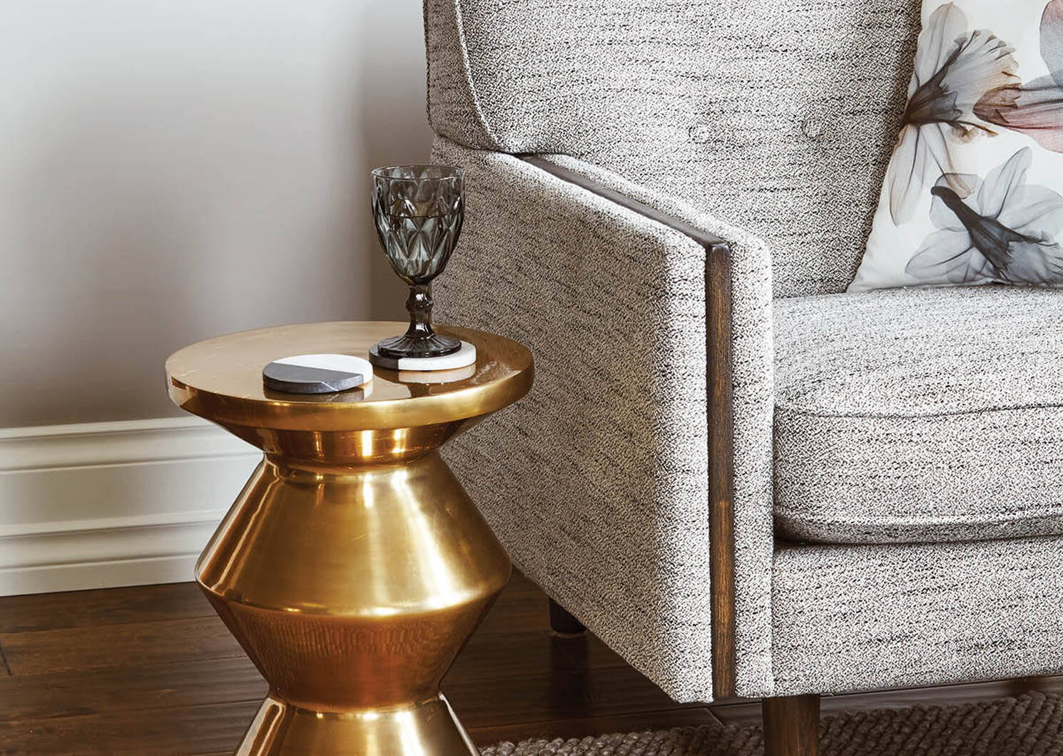 Pike Accent Table- Nico Brass