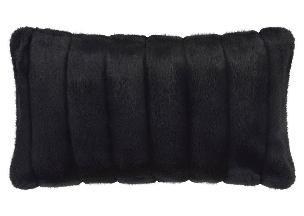 Starlet Faux Fur Toss 12x22 Black