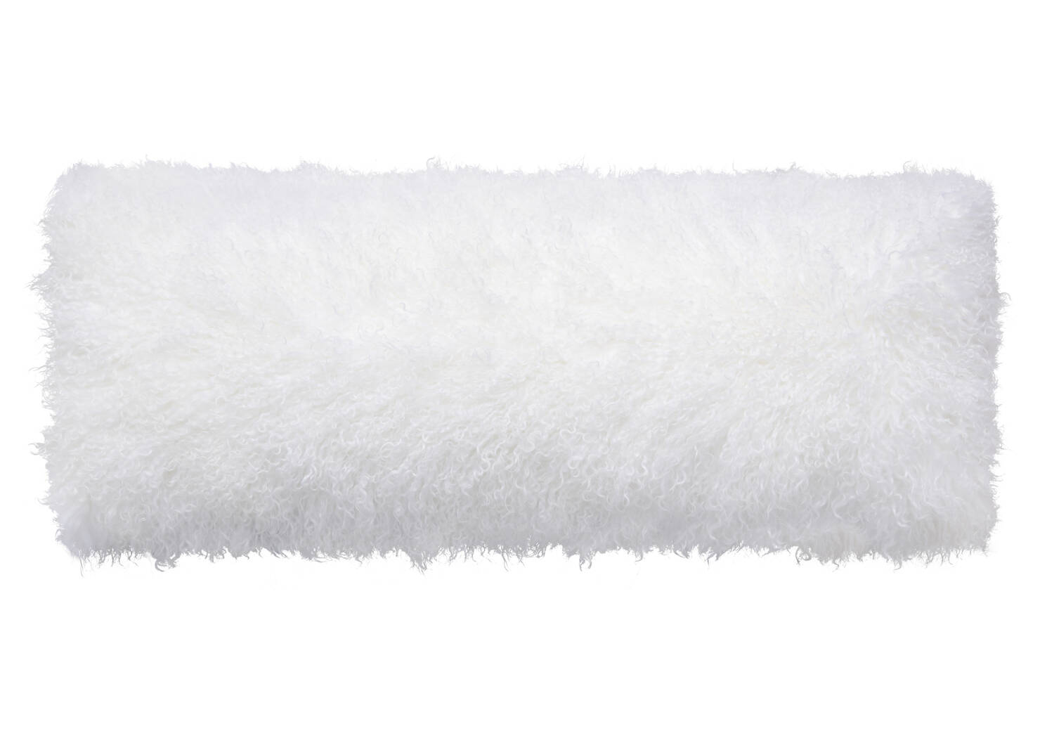 Coussin Mongolian 14x36 blanc