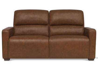 Reese Leather Reclining Sofa -Arlo Rum