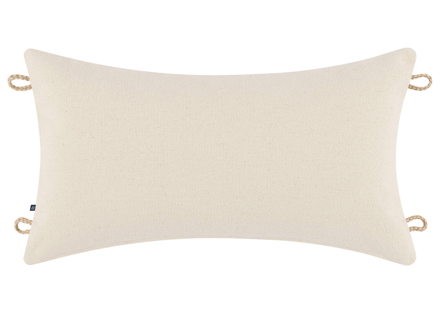 Coussin rayé Ruiz 12x22 naturel/noir