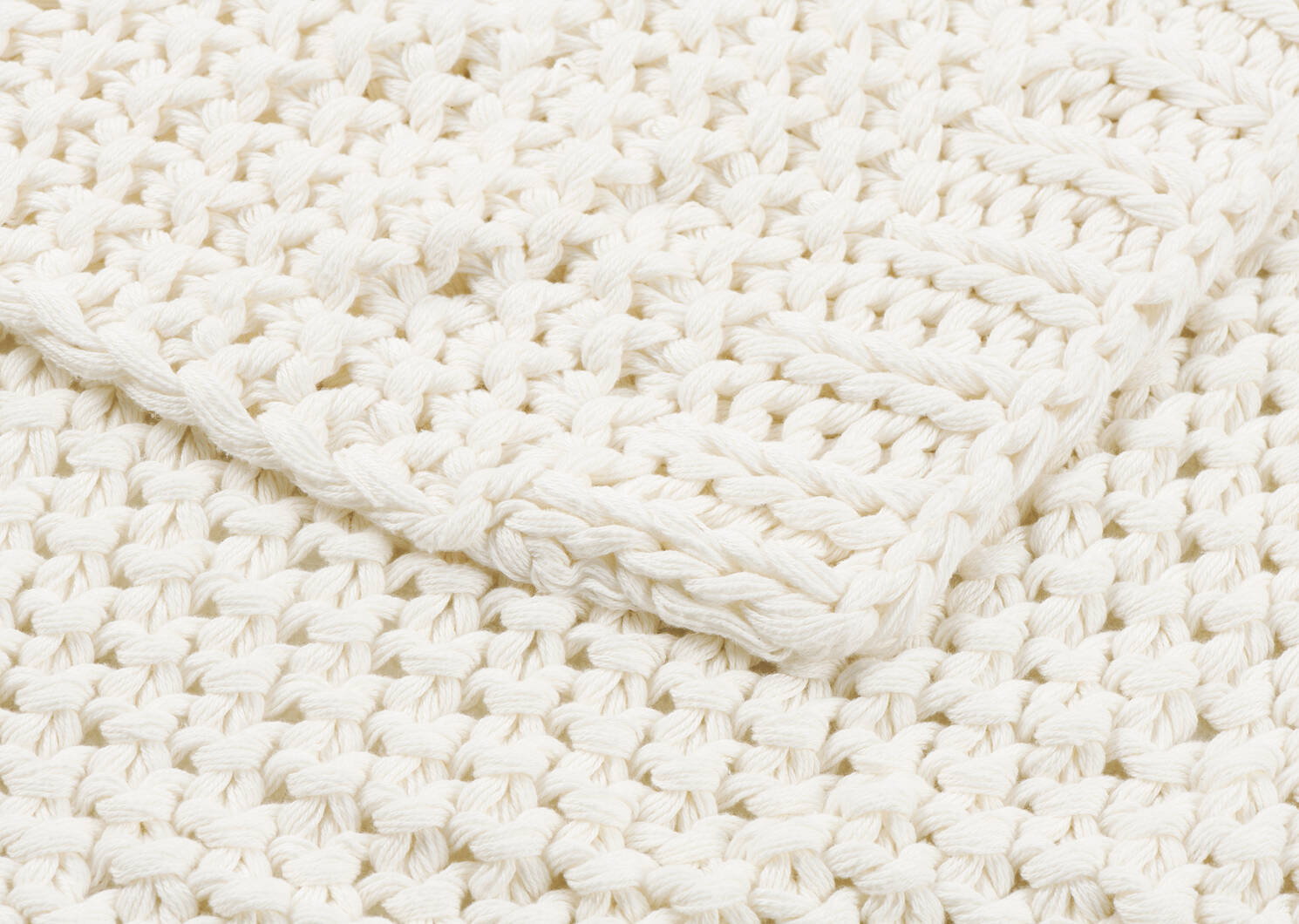 Wardell Cotton Chunky Throw Ivory