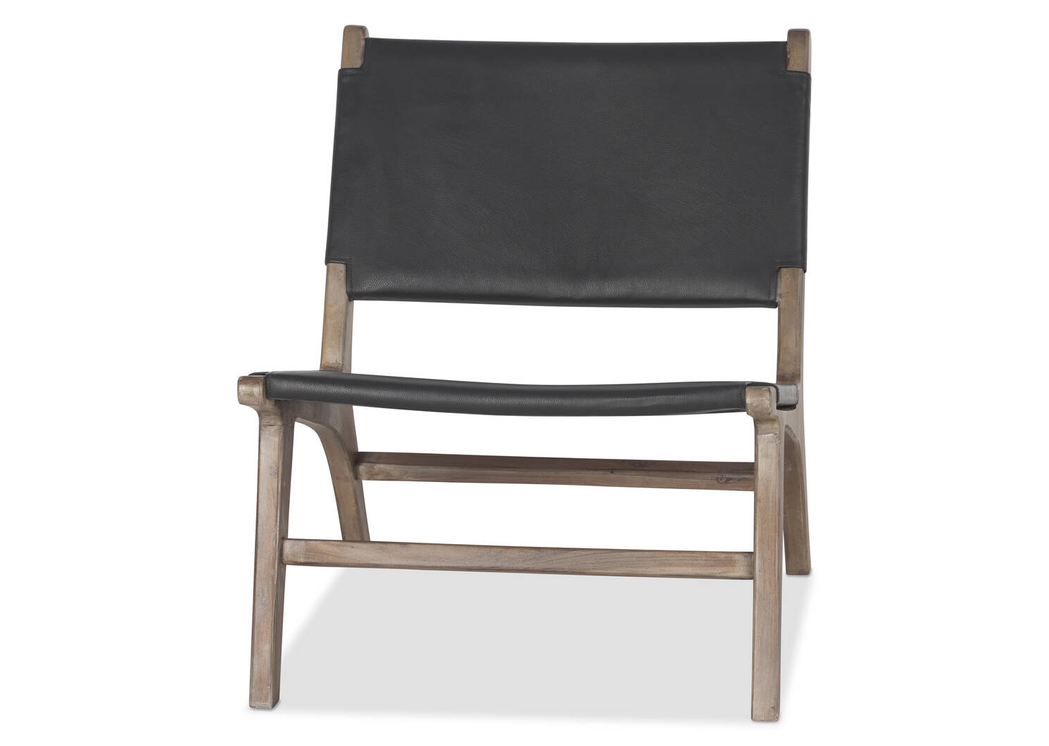 Fauteuil en cuir Kiedis -Portica cendré