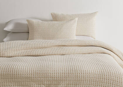 Carlin Cotton Duvet Sets - Oyster