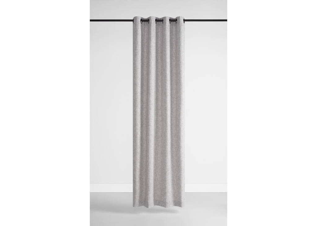 Kendra Curtain 96 Grey/Black Grommet