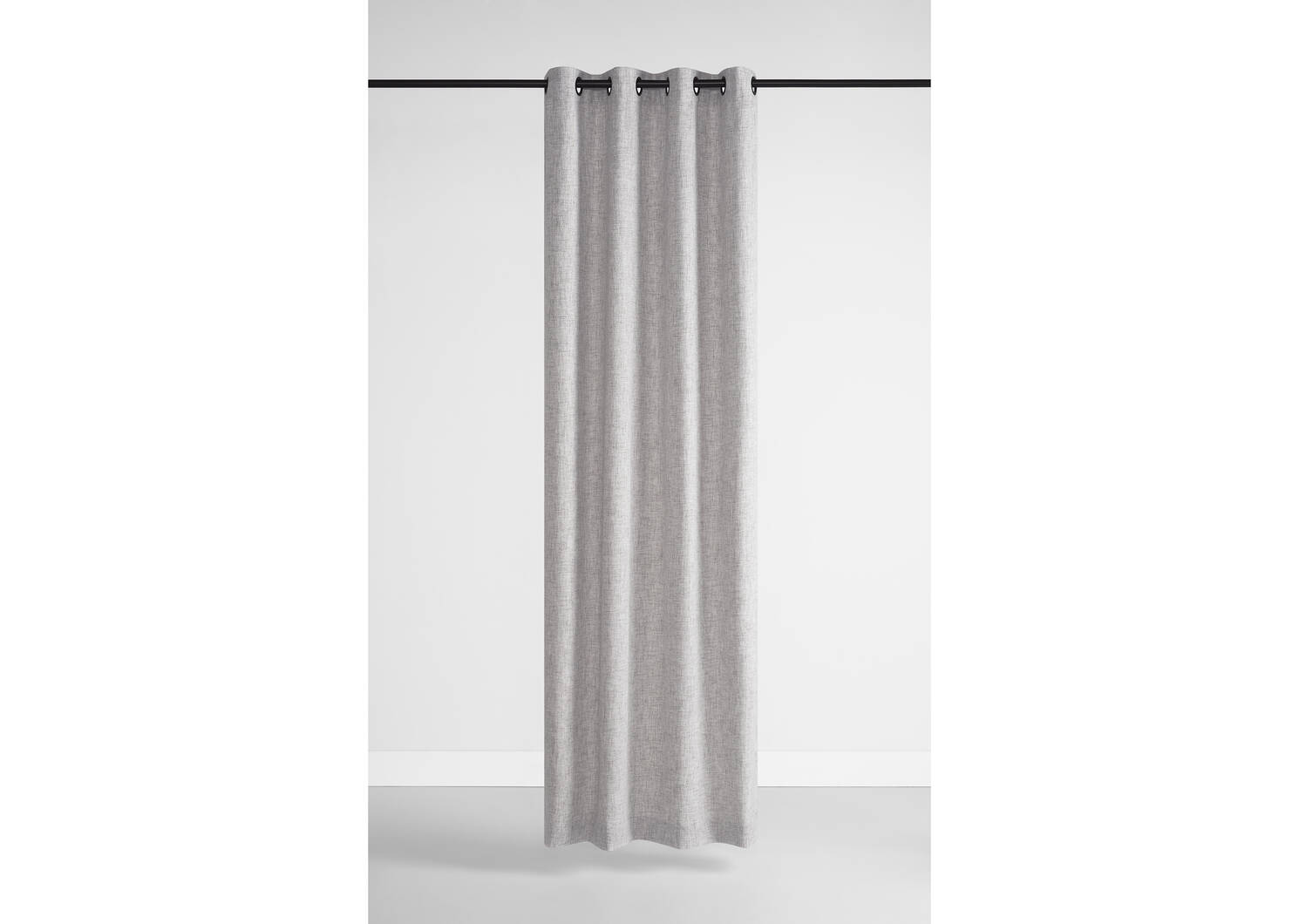 Kendra Curtain 96 Grey/Black Grommet